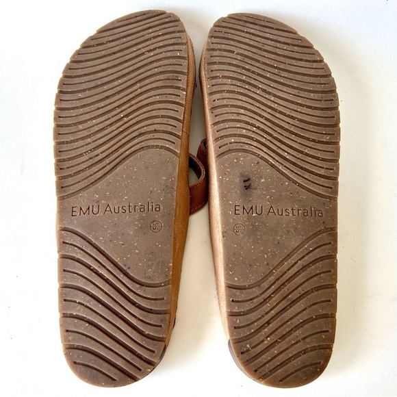 EMU Australia Lorikeet Tan Suede Two Strap Slide Sandal Almond Size 11 - Picture 11 of 11